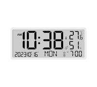 Sirxlevcy Sveglia Digitale LCD con Sensore di Temperatura Montabile su Tavolo e Parete Regolazione Manuale e Automatica del Display Durevole -B