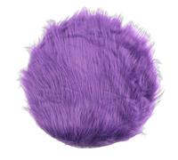 Sirxlevcy Tappeto di lana finta pelle di pecora 30cm x 30 cm Tappeto cuscino Longhair Tappeto (viola rotondo)