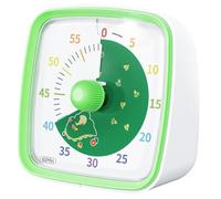 Sirxlevcy Timer Visivo da 60 Minuti con Luce Notturna, Timer per Conto alla Rovescia, Timer Pomodoro con Motivo per Bambini e Adulti Verde