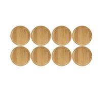 Sirxlevcy Topper Bicchiere di Vino da 8 Pezzi, Topper Salumi In Vetro da 4 Pollici, Sottobicchieri Topper Bicchiere di Vino In Bambù