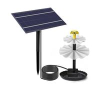 Sirxlevcy Vasca per Uccelli A 3 Livelli con Pompa Solare, Solare DIY Staccabile e Adatta per Vasca per Uccelli, Decorazione del Giardino, All'Aperto