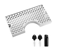 Sirxlevcy Vassoio Antigoccia per Birra per Kegerator, Vassoio Antigoccia per Kegerator Acciaio Inossidabile Vassoio Antigoccia per Birra per Kegerator con Ritaglio per Rubinetto Della Birra