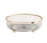 Sirxlevcy Vassoio Portaoggetti Trasparente per Cosmetici, Organizer per Cosmetici Rotante A 360 Gradi, Profumo di Lusso Leggero, per La Cura Della Pelle