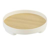 Sirxlevcy Vassoio Vassoio Rotondo Piccolo Vassoio per La Casa Vassoio In Legno