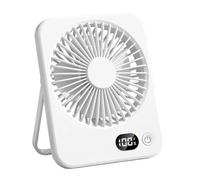 Sirxlevcy Ventilatore da Tavolo Portatile Ricaricabile A Lunga Durata Ultra-Sottile con Flusso D'Aria Potente Ventilatore da Tavolo Portatile Pieghevole Silenzioso