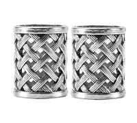 Sirxlevcy Vintage Antico Capelli Treccia Barba Dreadlock Perline Anelli Tubo Vichingo Runa Pendente di Fascino per Gioielli Collana DIY