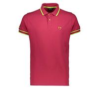 Siry Work Baci&ABBRACCI Polo Uomo BAM1421-95% Cotone 5% Elastan (XXL, Hot Pink)
