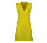 Siry Work Casacca Copriabito Donna Scollo a V Con Due Tasche Art. Farfalla 35% Cotone 65% Poliestere MADE IN ITALY, Ideale per Estetiste, Parrucchiera, Cameriera, Panetterie, Donne Pulizie (GIALLO)