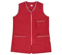 Siry Work Casacca Donna da lavoro Senza Maniche art. VALERY 35% Cotone 65% Poliestere MADE IN ITALY. Ideale nel settore alberghiero, estetico, alimentare e benessere (3XL, ROSSO)