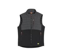 Siry Work Gilet bimateriale, imbottito, leggero, idrorepellente, dettagli reflex Art. Padded Vest Oslo Hybrid (NERO-L)