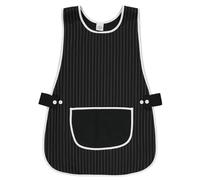 Siry Work Grembiule Scuola Infanzia, Cucina Donna, Taglia Unica, Regolabile in Vita con Due Bottoni che lo Rendono Facile da Indossare, Made in Italy, Art. Dalia (RG80-NERO)