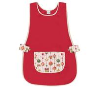 Siry Work Grembiule Scuola Infanzia, Cucina Donna, Taglia Unica, Regolabile in Vita con Due Bottoni che lo Rendono Facile da Indossare, Made in Italy, Art. Dalia (F52-ROSSO)