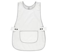 Siry Work Grembiule Scuola Infanzia, Cucina Donna, Taglia Unica, Regolabile in Vita con Due Bottoni che lo Rendono Facile da Indossare, Made in Italy, Art. Dalia (C70-BIANCO)