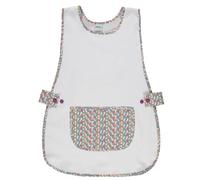 Siry Work Grembiule Scuola Infanzia, Cucina Donna, Taglia Unica, Regolabile in Vita con Due Bottoni che lo Rendono Facile da Indossare, Made in Italy, Art. Dalia (F50-BIANCO)