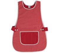 Siry Work Grembiule Scuola Infanzia, Cucina Donna, Taglia Unica, Regolabile in Vita con Due Bottoni che lo Rendono Facile da Indossare, Made in Italy, Art. Dalia (Rosso-Pois)