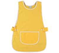 Siry Work Grembiule Scuola Infanzia, Cucina Donna, Taglia Unica, Regolabile in Vita con Due Bottoni che lo Rendono Facile da Indossare, Made in Italy, Art. Dalia (Giallo-Pois)