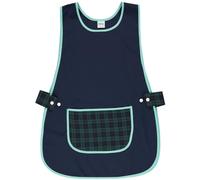 Siry Work Grembiule Scuola Infanzia, Cucina Donna, Taglia Unica, Regolabile in Vita con Due Bottoni che lo Rendono Facile da Indossare, Made in Italy, Art. Dalia (Q04-BLU)