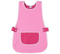 Siry Work Grembiule Scuola Infanzia, Cucina Donna, Taglia Unica, Regolabile in Vita con Due Bottoni che lo Rendono Facile da Indossare, Made in Italy, Art. Dalia (Fucsia-Pois)