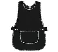 Siry Work Grembiule Scuola Infanzia, Cucina Donna, Taglia Unica, Regolabile in Vita con Due Bottoni che lo Rendono Facile da Indossare, Made in Italy, Art. Dalia (C75-NERO)