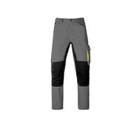 Siry Work Kapriol Pantaloni Trousers da Lavoro Kavir in Robusto Tessuto Misto Cotone Leggero e Resistente Tasche Cargo, Porta Metro, Porta Penna, Porta Ginocchiere, vestibilità Slim (Grigio-M)