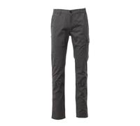 Siry Work Pantalone da Lavoro Unisex in Cotone Elasticizzato, Cuciture a Triplo ago, Elastico in Vita, Taschino Porta Monete, Porta Metro Laterale (Smoke-XL)