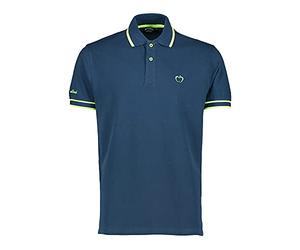 Siry Work Polo Uomo Mezza/Manica Baci&ABBRACCI 95% Cotone 5% Elastan BAM2566/C Taglie Forti (OLTREMARE-4XL)