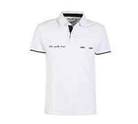 Siry Work Polo Uomo Mezza Manica Baci&Abbracci Bam 2120 (M, Bianco)