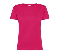 Siry Work T-Shirt Donna in Cotone e Viscosa, Maglietta Manica Corta, Resistente, Leggermente Sfiancata, Ideale per Lavoro, Sport e Tempo Libero (IT, Testo, S, Regular, Regular, Fucsia)