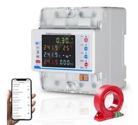 SiRyder Misuratore di Consumo Elettrico,380V 100A Contatore Intelligente Trifase 4p Wifi Tuya Smart Protezione Da Sovraccarico, Protezione Da Sovracorrente con Trasformatore di Corrente