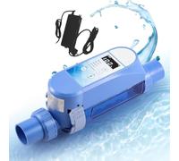 Sis-Tema di Clorazione per Piscine Ad Acqua Salata, Generatore di Cloro Salino per Piscine Interrate, Pannello di Controllo a LED, Wi-Fi Integrato E Telecomando Tramite App,50m³-12g/h