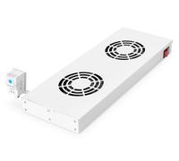 Digitus Ventilatore per rack 19'' LP9037 1U, 2x ventole, termostato, montaggio a tetto, nero