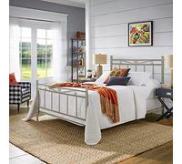 SISA srl, Struttura Letto Matrimoniale Ferro Battuto, Modello RITA, Colore Beige Anticato (Con Sfumature Oro), 170x120x195 cm, 100% Made in Italy