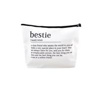 Sisadodo BFF Amicizia Regalo di compleanno per amici, migliori amici, regalo di laurea per Soul Sister Travel Cosmetic Storage Pouch Gift Makeup Bag per Bestie Friend BFF Zipper Travel Toiletry Pouch