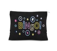 Sisadodo Borsa da toilette da viaggio per gli amanti del bingo per donne e uomini, borsa per cosmetici per gli amanti del gioco d'azzardo Piccola borsa per gli amanti del bingo al neon per gli amanti
