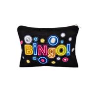 Sisadodo Borsa da toilette da viaggio per gli amanti del bingo per donne e uomini, borsa per cosmetici per gli amanti del gioco d'azzardo Piccola borsa per gli amanti del bingo al neon per gli amanti