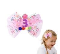 Sisadodo Decorazioni per il 3° compleanno per ragazze, fermaglio per capelli per terzo compleanno, per ragazza, 3 anni, regalo di compleanno per figlia, nipote, sorella, amici, rosa acceso, fermagli