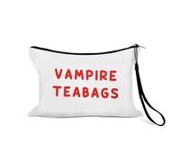 Sisadodo Divertente borsa portaoggetti con vampiro per donne e ragazze, portatile, per adolescenti, impermeabile, gotico, umorismo, da viaggio, per mestruazioni, borsa organizer per borse e bagagli