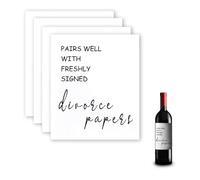 Sisadodo Regalo di divorzio felice per donne e uomini, congratulazioni, nuovo inizio, regalo per amici, regalo di rottura per lei, etichette adesive per bottiglie di vino, decorazioni per feste di