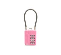 SISAV Cavo con combinazione a 4 cifre, cavo da 11,9 cm, per armadietti scolastici, caschi, armadietti, cassette degli attrezzi, valigie, zaini, cavi da 3 mm di diametro, rosa