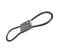 SISAV Serratura di sicurezza a 4 cifre con cavo a combinazione di serrature da 49.8 cm per armadietti scolastici, casco, schedari, cassetta degli attrezzi, valigia, pistola nera, confezione da 1