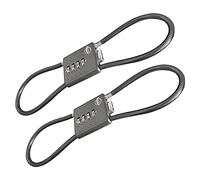 SISAV Serratura di sicurezza a 4 cifre con cavo a combinazione di serrature da 49.8 cm per armadietti scolastici, casco, schedari, cassetta degli attrezzi, pistola nera, confezione da 2 pezzi