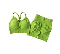 SISAY Completo Palestra Donna Estivo Push Up Tuta Sportiva Due Pezzi Pantaloncini e Reggiseno Schiena Nuda Senza Spalline Pilates Set Abbigliamento per Allenamento Yoga Fitness Jogging Danza Tracksuit