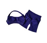 SISAY Completo Palestra Donna Estivo Push Up Tuta Sportiva Due Pezzi Pantaloncini e Reggiseno Scollo Halter Schiena Nuda Pilates Set Abbigliamento per Allenamento Yoga Fitness Jogging Danza Tracksuits