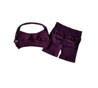 SISAY Completo Palestra Donna Estivo Push Up Tuta Sportiva Due Pezzi Pantaloncini e Reggiseno Scollo Halter Schiena Nuda Pilates Set Abbigliamento per Allenamento Yoga Fitness Jogging Danza Tracksuits