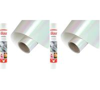 Siser Aurora - Vinile Termoadesivo Iridescente White 30x50 cm per Tessuti| Effetto Iridescenti, Facile da Applicare con Plotter o Ferro da Stiro (Confezione da 2)