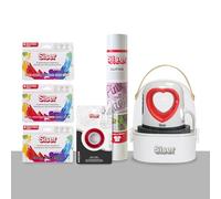 Siser Baby Press Pacchetto Subli - Include Pressa a Caldo Mini, Pennarelli Sublimatici, Termovinile Glitter, Nastro Termico, Accessori Inclusi
