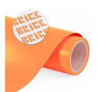Siser Brick 600 - Foglio in vinile a trasferimento termico, 50,8 x 30,5 cm (arancione fluorescente), compatibile con Siser Romeo/Juliet e altre frese professionali o artigianali, HTV 3D, certificato