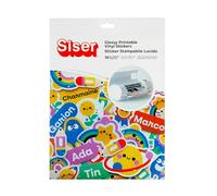 Siser Carta Adesiva Stampabile A4 - 10 fogli vinile LUCIDA (glossy) per stickers - carta adesiva waterproof compatibile con stampanti inkjet e plotter da taglio