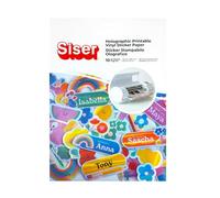 Siser Carta Adesiva Stampabile A4 - 10 fogli vinile OLOGRAFICA (holo) per stickers - carta adesiva waterproof compatibile con stampanti inkjet e plotter da taglio
