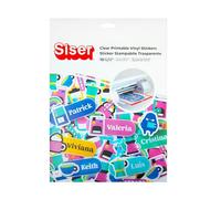 Siser Carta Adesiva Stampabile A4 - 10 fogli vinile TRASPARENTE (clear) per stickers - carta adesiva waterproof compatibile con stampanti inkjet e plotter da taglio